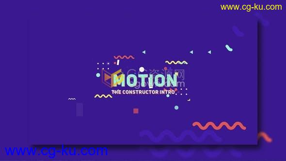 卡通2D图形元素动画效果LOGO文字标题视频片头效果制作-AE模板免费下载的图片1