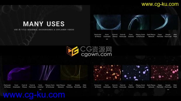 100组实用粒子运动背景4K视频素材医学科技网络宣传等主题镜头慢动作电影级特效的图片1