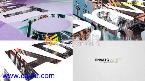 3D空间LOGO遮罩照片动画效果典雅艺术现代时尚宣传视频片头-AE模板下载的图片1