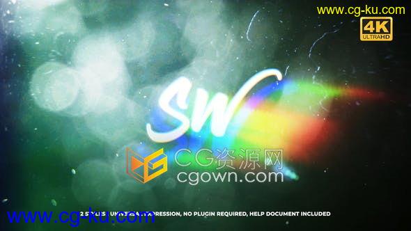 4K闪光耀斑毛刺失真故障Glitch复古标志LOGO动画-AE模板下载的图片1