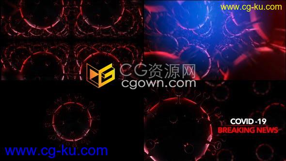 3D病毒细菌传播动画新型冠状病毒介绍医疗研究抗击疫情宣传片头-AE模板的图片1