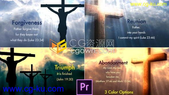 耶稣受难日基督教节日复活节片头开场宣传视频制作-PR模板免费下载的图片1