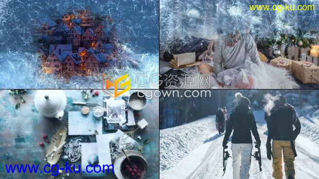 11组冬季雪花霜冻冰霜冻结转场过渡效果-AE模板下载的图片1