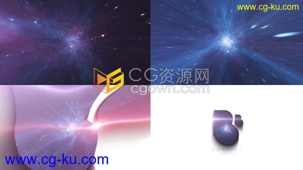 4K视频片头AE模板下载星系星云涡旋隧道空间动画LOGO汇聚效果的图片1