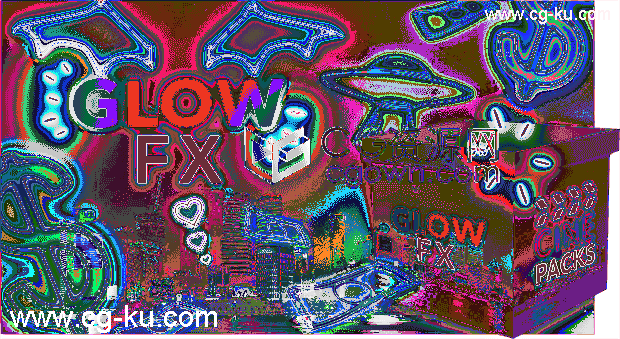 4K视频素材下载84组手绘发光线条霓虹闪烁图形动画叠加素材Glow FX 1的图片1