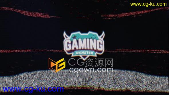 4K复古RGB分割老电视信号不良故障效果游戏标志扭曲logo动画-AE模板的图片1
