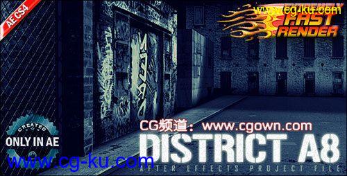 Videohive – District A8第8街区复古出场AE模板的图片1