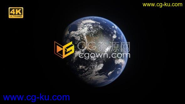 4K帧速率逼真的旋转地球动画视频素材带循环效果的图片1