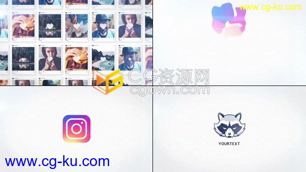 PR模板-社交媒体图文动态揭示简单网络频道网站标志片头的图片1