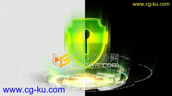 4K视频素材-通信NFC识别支付验证技术认证安全图标动画带Alpha通道的图片1