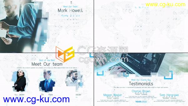 AE模板-全球商业推广现代建筑企业技术信息咨询服务公司业务展示宣传幻灯片的图片1