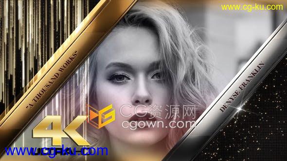 4KAE模板-金闪闪粒子设计活动介绍人物视频公司晚会宣传片制作的图片1