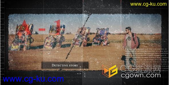 AE模板-侦探故事收集节目介绍宣传视频片头的图片1