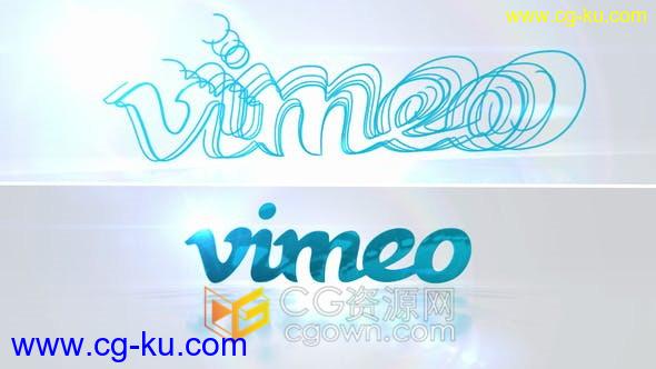 AE模板-3D描边LOGO边缘线条动画明亮光效企业LOGO片头视频的图片1