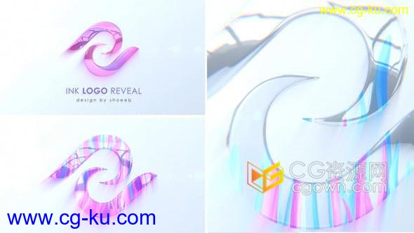 4K分辨率效果明亮公司LOGO简介视频片头光泽水彩飞溅遮罩效果-AE模板的图片1