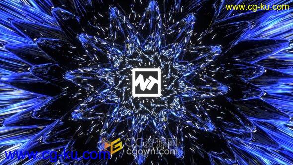 抽象万花筒线条动画效果演绎LOGO标志视频片头制作-AE模板的图片1