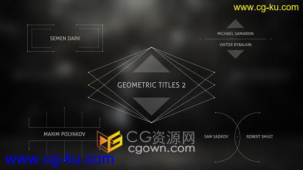 23组文字标题创意几何图形动画视频字幕设计工程-AE模板的图片1