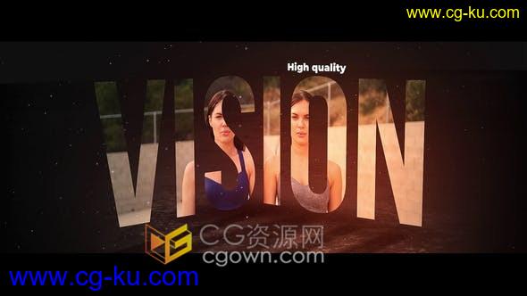 创意大文字标题遮罩展示视频画面效果宣传介绍视频片头-AE模板的图片1