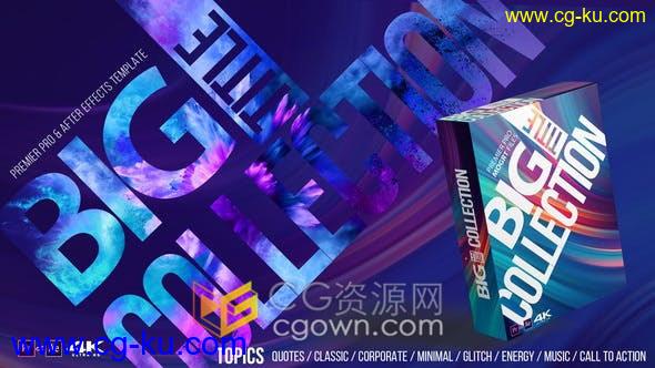 350种视频字幕设计现代时尚文字大标题动画效果-AE/PR模板的图片1