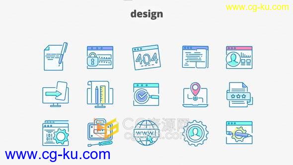 15组关于网站方面图标创意网络WAP安全设置设计Animated Icons-AE模板的图片1