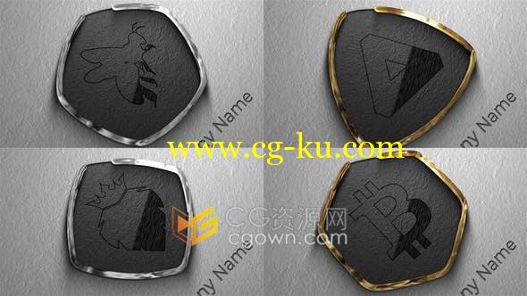 3D挤压金属光面LOGO标志动画制作视频片头工程-AE模板的图片1