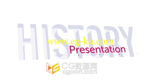 3D年份背景动画时间表介绍公司幻灯片企业视频宣传片4K分辨率-AE模板的图片1