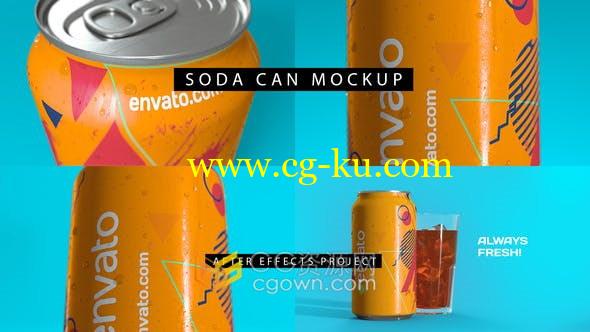 4k分辨率广告片制作易拉罐饮料可乐啤酒苏打水气泡罐头产品动画视频-AE模板的图片1