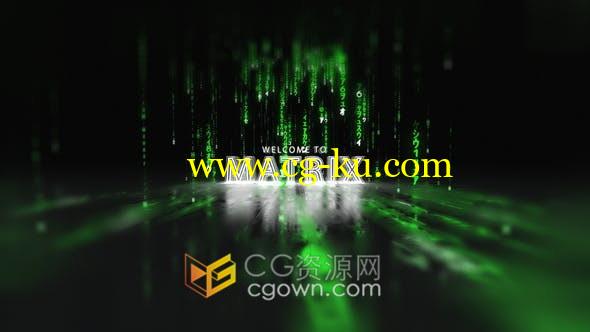 黑客矩阵代码数字人工智能技术虚拟系统视频片头动画制作-AE模板的图片1