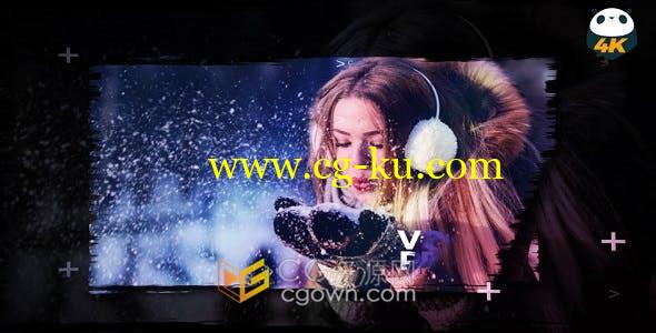 4K分辨率油漆笔刷动画过渡转场效果幻灯片照片视频相册-AE模板的图片1