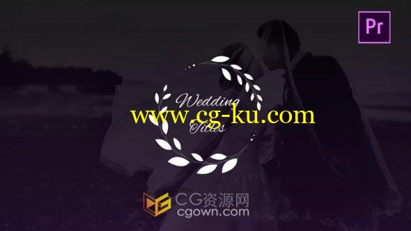 4K分辨率Wedding Titles婚礼标题浪漫徽章标签设计动画11种效果-PR模板的图片1
