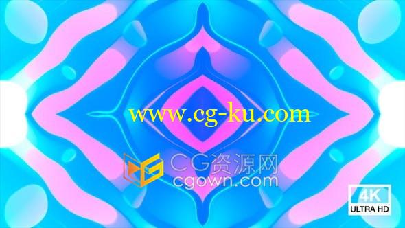 4K万花筒背景循环抽象艺术几何墙纸插图动画视频素材下载的图片1