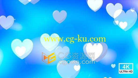 4K分辨率心形图形动态背景视频素材VJ循环视频下载的图片1