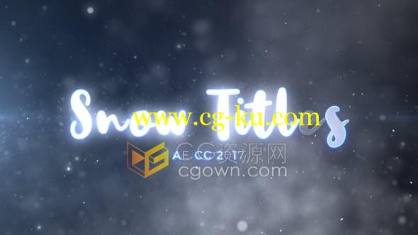 冬季雪花粒子特效动画圣诞节庆典介绍视频片头制作-AE模板的图片1