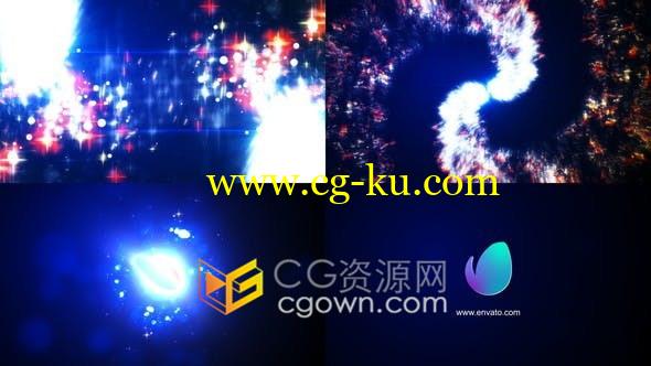 梦幻抽象发光粒子快速旋流揭示LOGO动画-AE模板的图片1