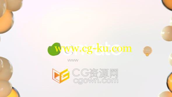 3D多彩有趣弹跳球揭示现代品牌LOGO标志动画-AE模板的图片1