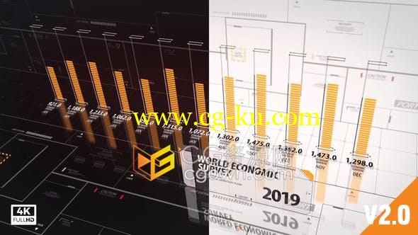 3D数据图表分析动画HUD信息图形免费下载-AE模板的图片1