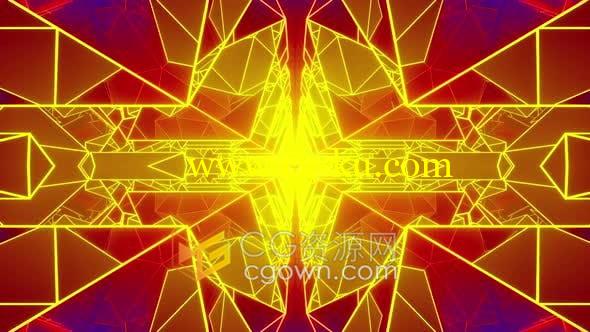 VJ素材-4k抽象几何图形不规则拼接背景电子自动化循环效果视频的图片1