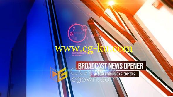 4K网络视频广播新闻开场介绍片头-AE模板的图片1