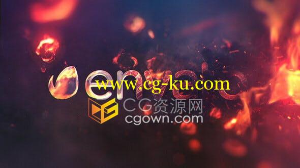 4K灼热火焰游戏电影标志LOGO动画-AE模板的图片1