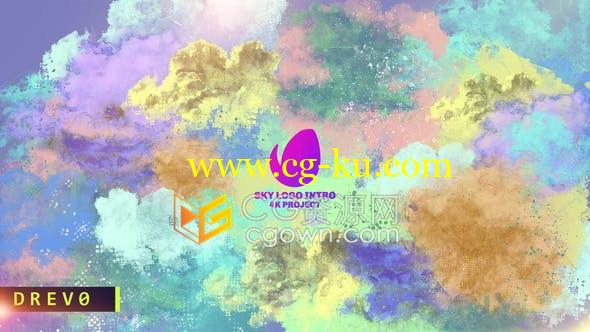 4K抽象涂鸦云彩时尚线条彩墨漫画背景儿童节目卡通教育标志片头-AE模板的图片1
