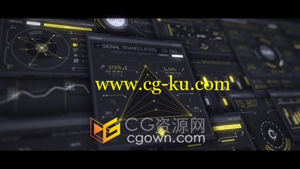 100种详细的UI HUD屏幕设计各种独特高科技用户界面技术背景-AE模板的图片1