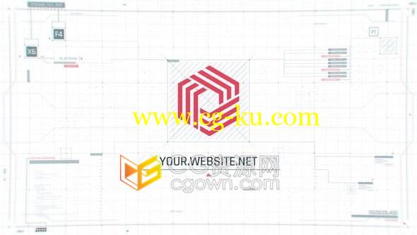 计算机网络技术UI界面屏幕标志建筑科技设计公司LOGO动画-AE模板的图片1