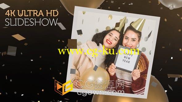 4K有趣五彩纸屑气球漂浮三维环境展示节日庆祝活动生日派对照片-AE模板的图片1