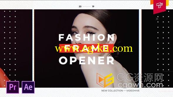 时尚杂志模特写真美妆视频网络频道包装宣传片头-AE模板/PR预设的图片1