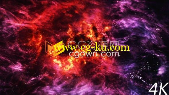 视频素材-明亮多彩美丽宇宙三维空间穿越多层神秘星云背景动画的图片1