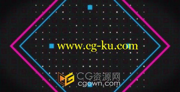创意图形动画故障霓虹灯多彩发光变形效果LOGO片头视频-AE模板的图片1