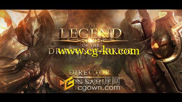 龙战士电影预告片战士游戏动作电影宣传金属介绍标题视频-AE模板的图片1
