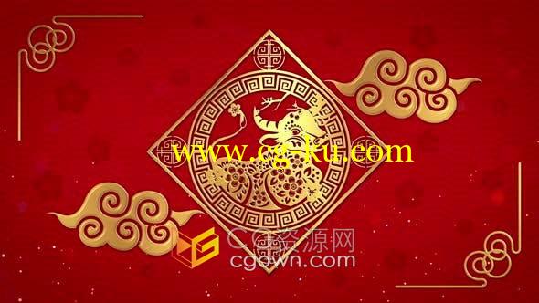 4K分辨率2021年中国新年农历喜庆春节活动LED屏幕动态背景视频素材的图片1