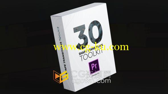 30种形状动画过渡Shape Transitions视频转场效果-PR模板的图片1