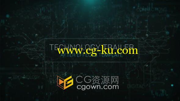 先进高科技技术全球互联网公司宣传片头线路地图网络动画视频-AE模板的图片1